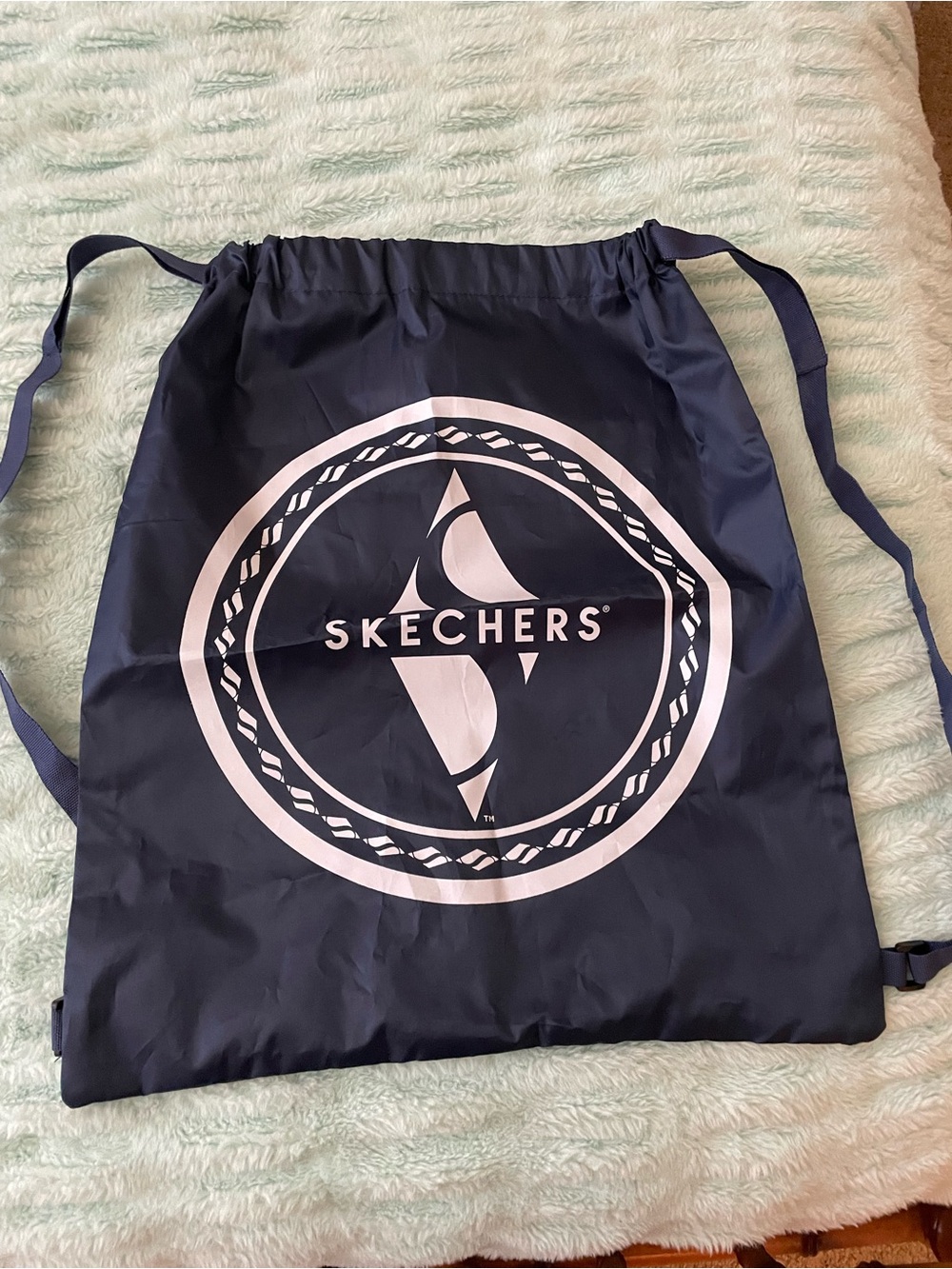 Skechers Navy and White Logo Drawstring Sack